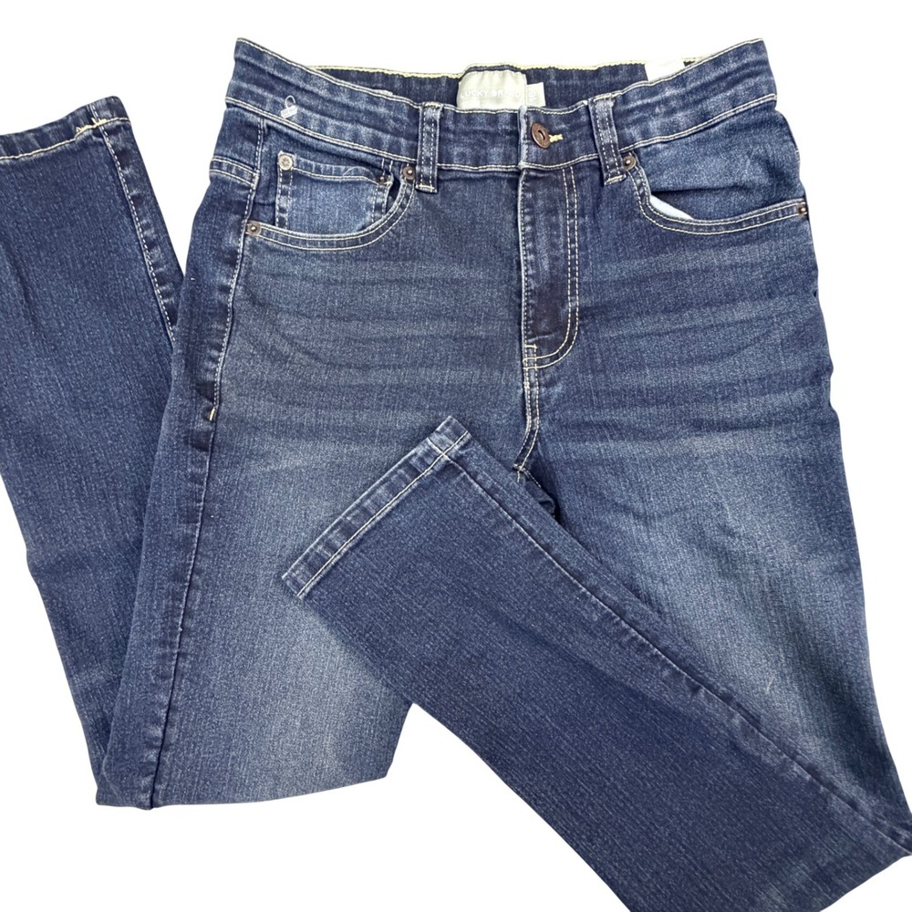 Kids Lucky Brand Authentic Skinny Stretch Dark Denim Jeans‎ Size 16 Adjustable